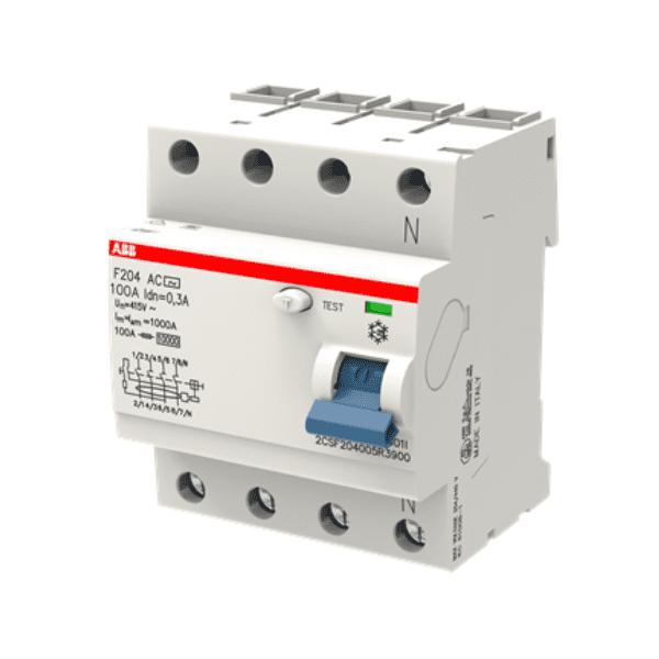 2CSF204005R3900 - Cầu dao chống dòng rò RCCB 4P 100A 300mA F204 AC-100/0,3