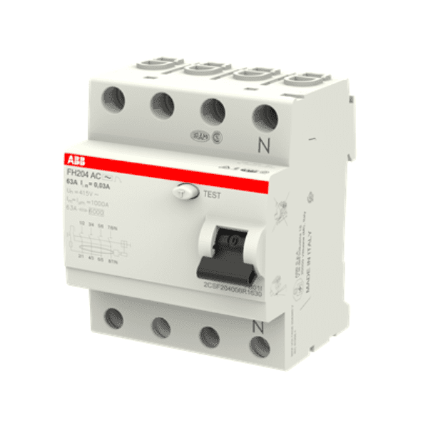 2CSF204006R1630 - Cầu dao chống dòng rò RCCB 4P 63A 30mA FH204 AC-63/0,03
