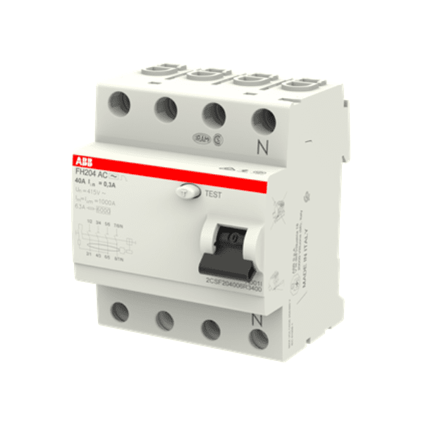 2CSF204006R3400 - Cầu dao chống dòng rò RCCB 4P 40A 300mA FH204 AC-40/0,3