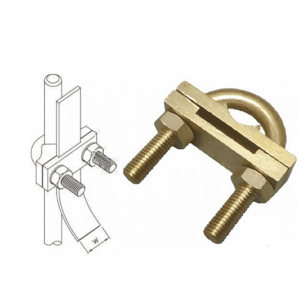 Kẹp chữ U (giữa cọc tiếp địa với băng đồng hoặc dây đồng trần) - RamRatna